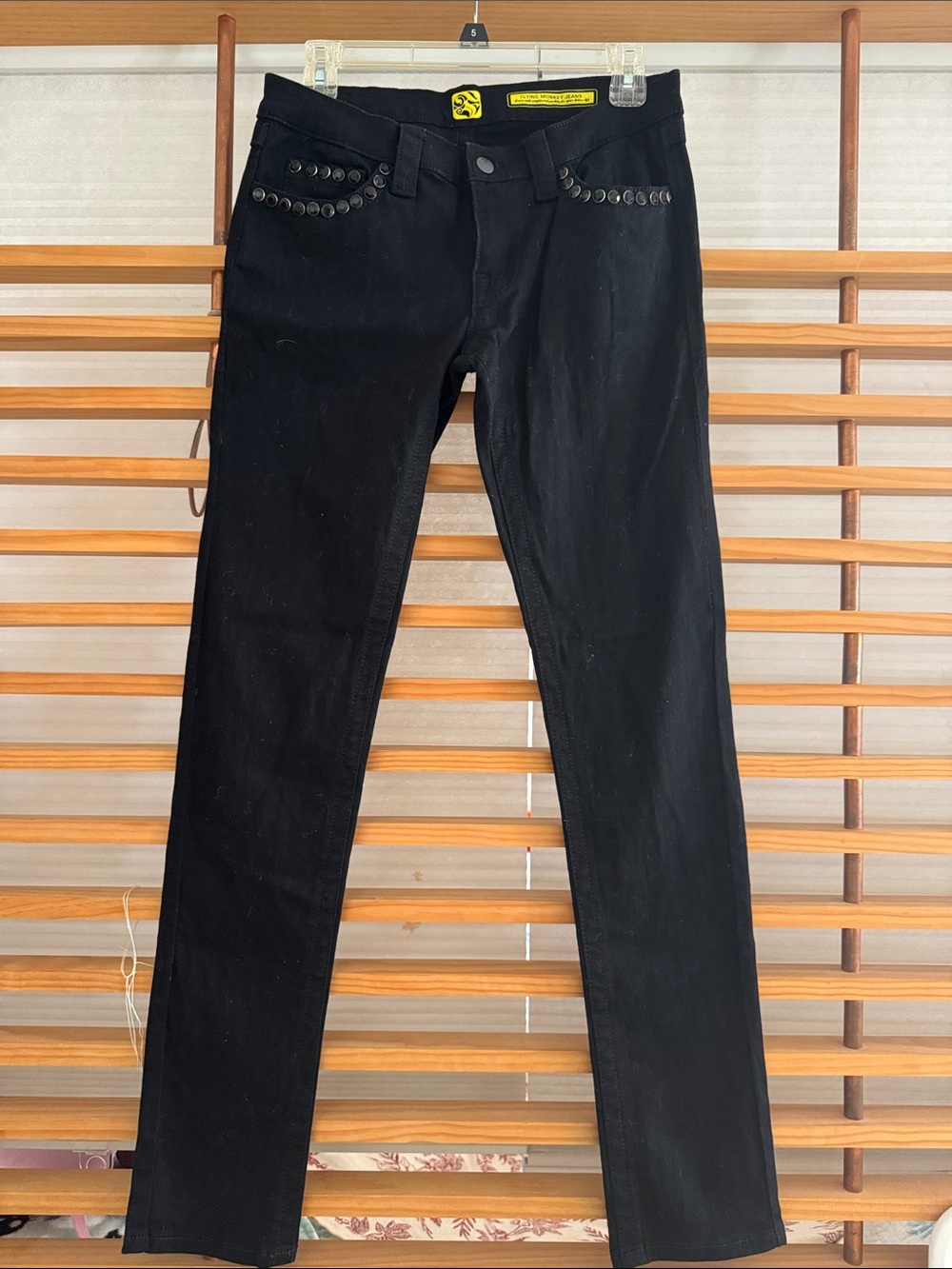 Flying Monkey Jeans  Slim Jeans with Studded Pocket Detail